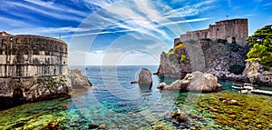 Panorama Fort of St. Lawrence, Fort Lovrjenac in Dubrovnik photo