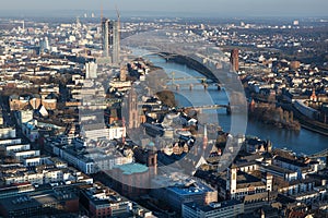 Panorama of Frankfurt am Main, Germany.