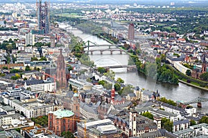 Panorama of Frankfurt am Main, Germany. photo