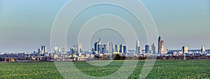 Panorama of Frankfurt skyline