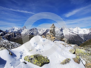 Panorama of French Alps