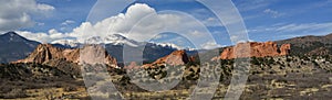 Panorama of the Garden of the Gods Park