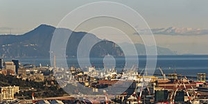 Panorama of Genoa with