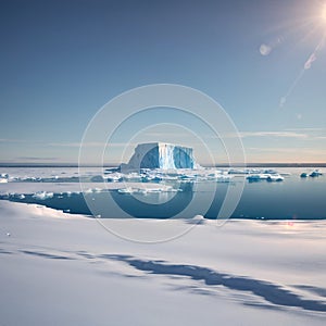 Panorama of the Geographic North Pole made with Generative AI