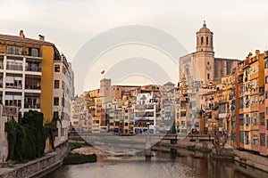 Panorama of Gerona, Costa Brava, Catalonia, Spain