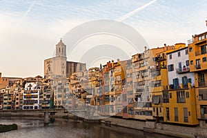 Panorama of Gerona, Costa Brava, Catalonia, Spain