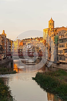 Panorama of Gerona, Costa Brava, Catalonia, Spain. photo