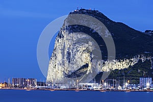 Panorama of Gibraltar seen from La Linea de la Concepcion photo