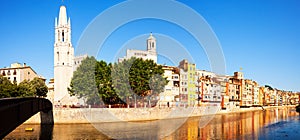 Panorama of Girona. Catalonia, Spain