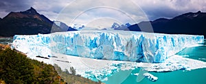 Panorama of glacier Perito Moreno, southeast of Argentina