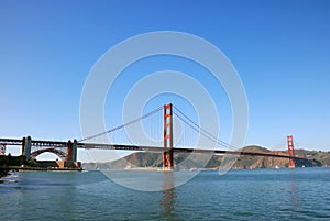 Panorama of Golden Gate Bridge in San Francisco