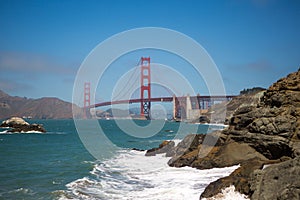 Panorama of the golden gate bridge, San Francisco 2012 photo