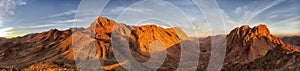 Panorama Golden Karnak Temple gatesAmazing Sunrise at Sinai Mountain, Beautiful dawn in Egypt