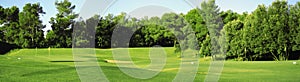 Panorama of golf field