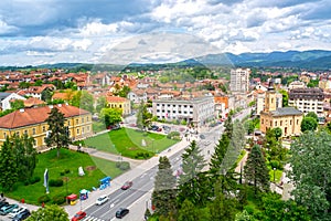 Panorama of Gornji Milanovac, Serbia