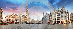 Panorama of Grand Place, Brussels, Belgium