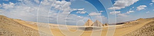 Panorama of the Great Pyramids of Giza, Egypt