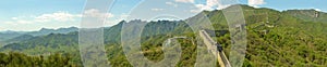 Panorama of the great wall of China