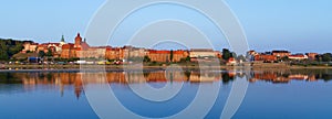 Panorama of Grudziadz at Wisla river photo