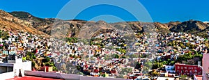 Panorama of Guanajuato in Mexico