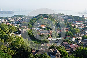 Panorama of Gulangyu and Xiamen Island/Xiamen ,Fujian Province, China