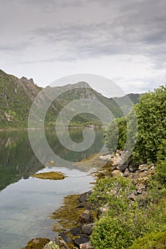 Panorama of the gulf in Nyksund village