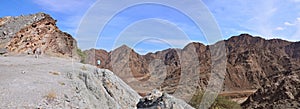 Panorama Hajjar mountain. emirate fujairah