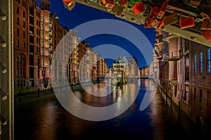 Panorama of Hamburg Hanseatic port city Germany Europe.