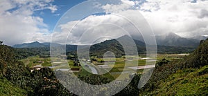 Panorama of Hanalei Valley on Kauai