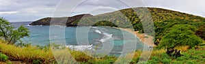 Panorama of Hanauma Bay Nature Preserve