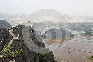 A panorama from Hang Mua, Ninh Binh, Vietnam