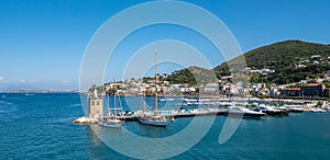 Panorama harbor of Forio on Ischia photo