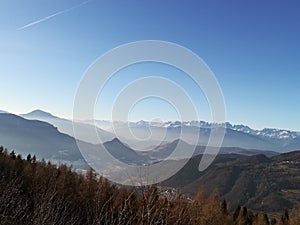 Panorama in high mountain
