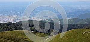 panorama of the hills with the Po Valley in the background in no