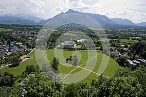 Panorama of the hillside from the Hohensalzbrug fortress