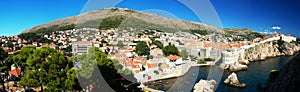 Panorama of the historic center of Dubrovnik