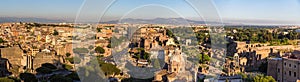 Panorama of historic center of Rome, Italy