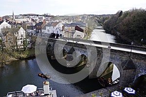 Panorama of historic city Durham in England