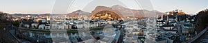 Panorama of historic city of Salzburg, Austria