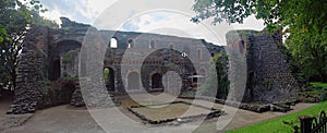 Panorama of Historic Kaiserswerth Castle Ruin, Lower Rhine, Duesseldorf, Germany