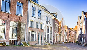 Panorama of a historic street in the center of Deventer