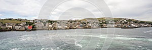 Panorama of the historic village Stromness on Orkney mainland, Scotland, Uk