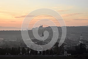 Panorama of historical town in slovakia