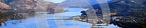 Panorama of Hood River & White Salmon bridge OR.