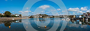 Panorama of Hooe Lake in Plymouth in Devon