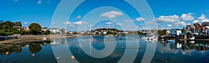 Panorama of Hooe Lake in Plymouth in Devon