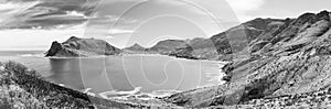 Hout Bay Panorama Black and White photo
