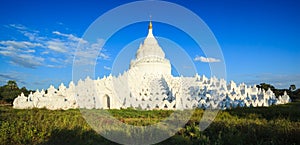 Panorama of Hsinbyume pagoda, Mingun, Mandalay, Myanmar