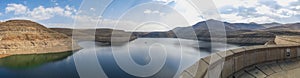 Panorama of hydroelectric Katse Dam reservoir in Lesotho, Africa