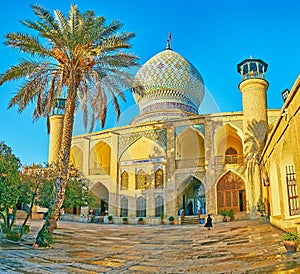 Panorama of Imamzadeh Ali Ibn Hamzeh Holy Shrine, Shiraz, Iran